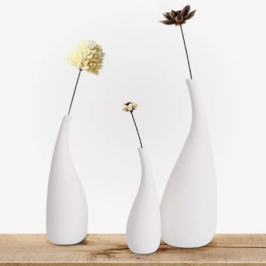 Nordic Ceramic Flower Vase White Flower Arrangement Decoration Vases For Centerpieces For Weddings Living Room Home Decor