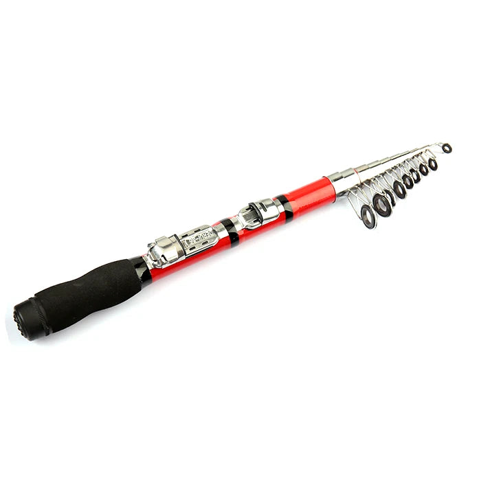 1Pcs Retractable Fishing Rod Bass Hard Bait Casting Mini Portable Spinning Rod with Reel Fishing Tackle Tools 1.0m~2.1m