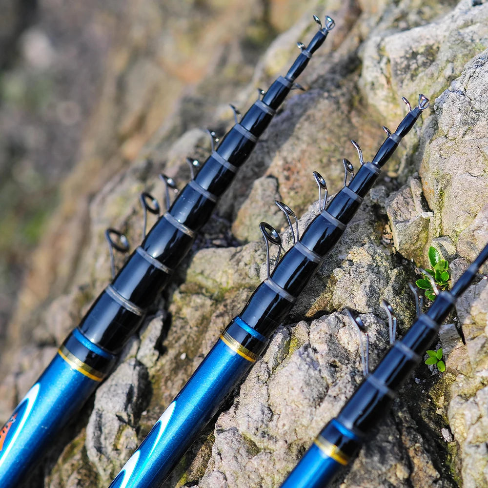 BUDEFO COMPETITIVE Telescopic Fishing Rod 4/4.5/5/6M  Carbon Travel Travel Ultra Light Spinning Float Bolognese Trout Pole 10-30