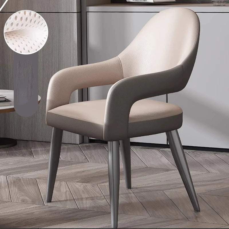 Vanity Luxury Dining Chairs Accent Modern Metal Occasional Dining Chairs Designer Floor Sedie Pranzo Moderne Salon Furniture
