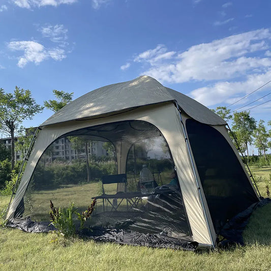 Tent with Screen Room 6 Person Backyard Tent Big Gazebo Tent with Mosquito Netting Gazebo Tent with Sidewalls Glamping Tent
