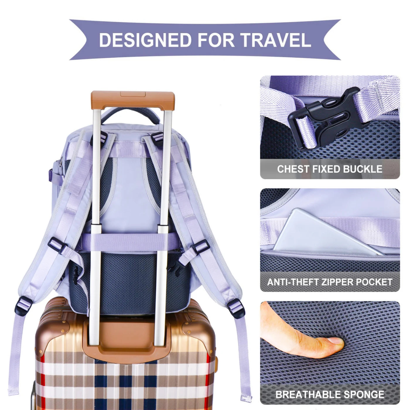 Woman Air Travel Backpack For Luggage Lightweight Bag Waterproof Laptop Large Capacity Airplane Cabin Multifunctional Backpacks