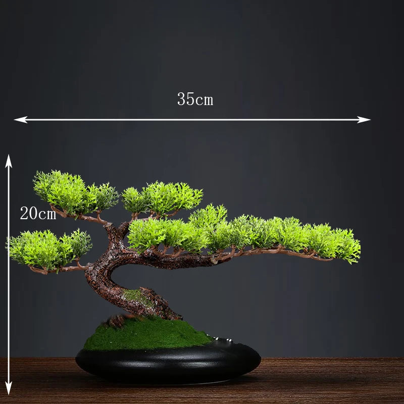 Simulation fake tree bonsai home living room Chinese sand table hotel porch landscaping decoration green plant ornaments