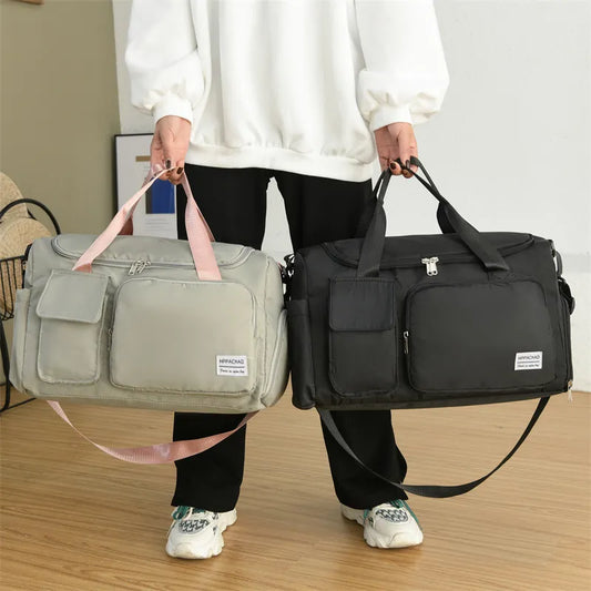 Large Capacity Outdoor Waterproof Travel Bag Luggage Handbag Women Shoulder Bag Nylon Sports Gym Bag Female Crossbody Bag