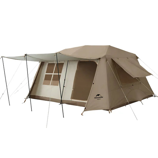Naturehike Village 13㎡ Camping Automatic Tent With Lamp Strip Breathable 4 Hall PU2000mm Glamping Tent Outdoor Travel Large Tent